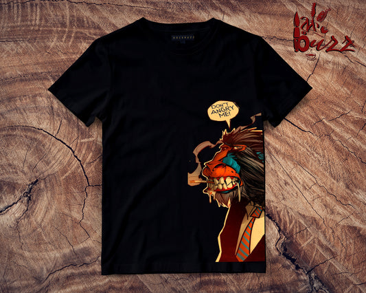 Angry Monkey printed quoted Tshirt