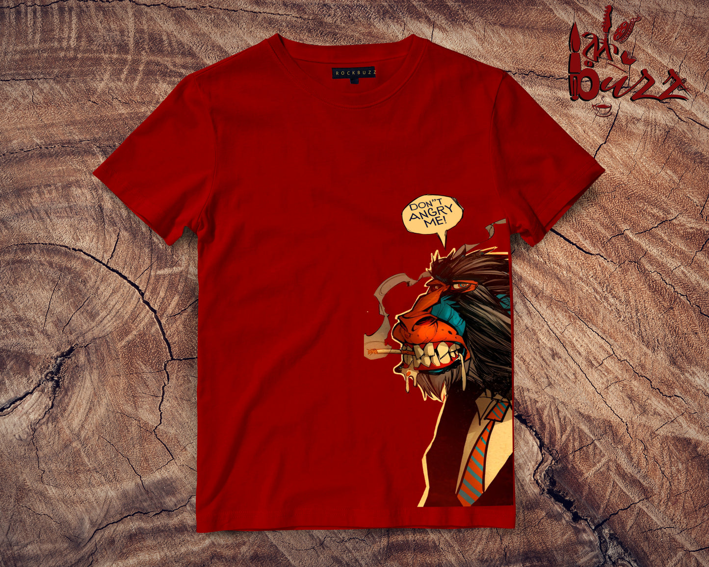 Angry Monkey printed quoted Tshirt